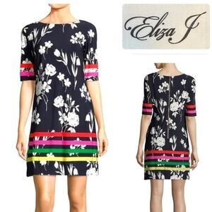 ELIZA J 3/4 sleeve dress in new condition. Back zipper. Quality stretch material